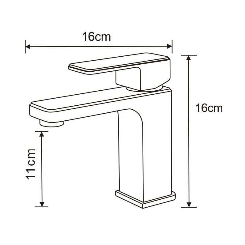 Mexen Cetus Waschbeckenarmatur, schwarz - 744300-70