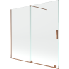 Mexen Velar 2-Flügel-Badewannenwand Regulierbare 170 x 150 cm, transparent, Rosa Gold - 896-170-000-01-60