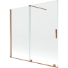 Mexen Velar Badewannenfaltwand 2-flügelig verschiebbar 170 x 150 cm, transparent, Roségold - 896-170-000-01-60