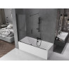 Mexen Velar 2-flügelige, verschiebbare Badewannenabtrennung 170 x 150 cm, transparent, schwarz - 896-170-000-01-70