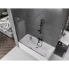 Mexen Velar Duschabtrennung 2-flügelig verschiebbar 160 x 150 cm, transparent, gebürstetes Gun Grau - 896-160-000-01-66
