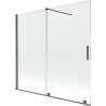 Mexen Velar zweiflügelige, verschiebbare Duschwand 170 x 160 cm, transparent, gebürstetes Gun Grey - 896-170-000-01-66