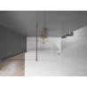 Mexen Velar Badewannenabtrennung 2-flügelig verschiebbar 150 x 150 cm, transparent, gebürstetes Kupfer - 896-150-000-01-65