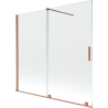 Mexen Velar Badewannenfaltwand 2-flügelig, verschiebbar 170 x 150 cm, transparent, gebürstetes Kupfer - 896-170-000-01-65