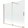 Mexen Velar zweiteilige Schiebeduschwand 180 x 150 cm, transparent, gebürstetes Kupfer - 896-180-000-01-65