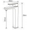 Mexen Cetus hoher Waschtischmischer, Chrom - 744310-00