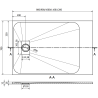 Mexen Hugo rechteckige Duschwanne SMC 110 x 70 cm, grau - 42617011