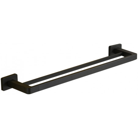 Mexen Asis doppelter Handtuchhalter, schwarz - 7017625-70