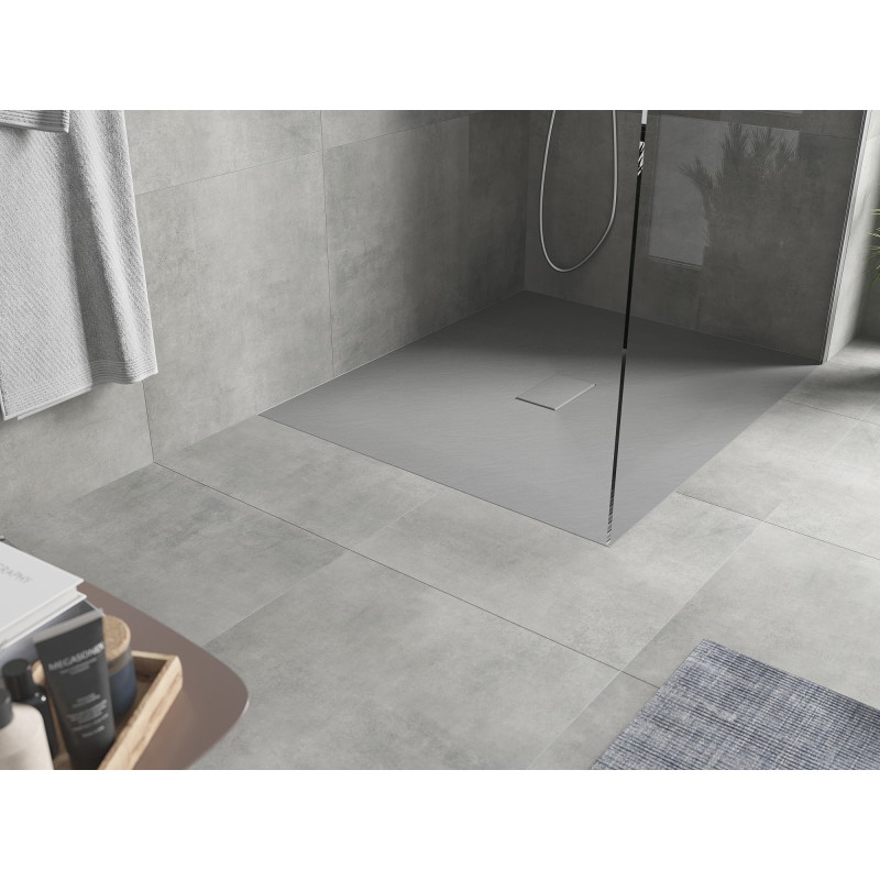 Mexen Hugo rechteckige SMC-Duschwanne 130 x 100 cm, grau - 42611013