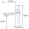 Mexen Crux Waschtischarmatur, Chrom - 744400-00