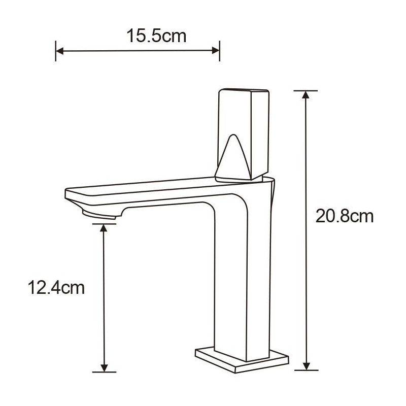 Mexen Crux Waschtischarmatur, schwarz - 744400-70