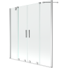 Mexen Velar Duo Badewannenfaltwand 2-flügelig ausziehbar 150 x 150 cm, transparent, Chrom - 896-150-000-02-01