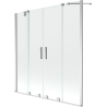 Mexen Velar Duo 2-teilige Badewannenfaltwand 160 x 150 cm, transparent, Chrom - 896-160-000-02-01