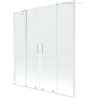 Mexen Velar Duo Badewannenfaltwand 2-flügelig, verschiebbar, 150 x 150 cm, transparent, weiß - 896-150-000-02-20