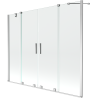 Mexen Velar Duo Zweiflügelige Duschabtrennung, verschiebbar 180 x 150 cm, transparent, Chrom - 896-180-000-02-01