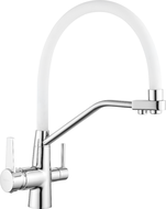 Mexen Duo Küchenarmatur, Chrom/Weiß - 671701-02