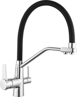 Mexen Duo Küchenarmatur, Chrom/Schwarz - 671701-07