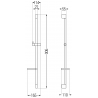 Mexen DS Duschstange mit Seifenschale 90 cm, schwarz - 79383-70