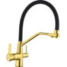 Mexen Duo Küchenarmatur, gold/schwarz - 671701-57