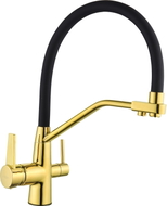 Mexen Duo Küchenarmatur, gold/schwarz - 671701-57
