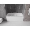 Mexen Velar Duo 2-teilige Badewannenfaltwand 160 x 150 cm, transparent, Chrom - 896-160-000-02-01