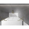 Mexen Velar Duo-Badewannenfaltwand, 2-teilig, verschiebbar, 150 x 150 cm, transparent, gold - 896-150-000-02-50