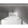 Mexen Velar Duo Badewannenfaltwand 2-flügelig verschiebbar 160 x 150 cm, transparent, golden - 896-160-000-02-50