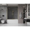 Mexen Velar Duo Badewannenfaltwand 2-flügelig verschiebbar 150 x 150 cm, transparent, gold gebürstet - 896-150-000-02-55