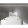 Mexen Velar Duo Badewannenfaltwand 2-flügelig verschiebbar 150 x 150 cm, transparent, gold gebürstet - 896-150-000-02-55