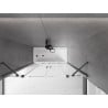 Mexen Velar Duo 2-flügelige, verschiebbare Badewannenfaltwand 140 x 150 cm, transparent, schwarz - 896-140-000-02-70