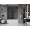 Mexen Velar Zweiteilig verschiebbare Duschwand Duo 160 x 150 cm, transparent, gebürstet in gun gray - 896-160-000-02-66