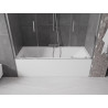 Mexen Velar Duo Badewannenfaltwand, 2-flügelig, verschiebbar, 200 x 150 cm, transparent, chrom - 896-200-000-02-01