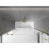 Mexen Velar Duo-Badewannenfaltwand, 2-flügelig, schiebbar, 180 x 150 cm, transparent, gold - 896-180-000-02-50