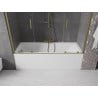 Mexen Velar Duo 2-flügelige, verschiebbare Badewannenabtrennung 200 x 150 cm, transparent, gebürstetes Gold - 896-200-000-02-55