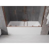 Mexen Velar Duo 2-flügelige, verschiebbare Badewannenabtrennung 180 x 150 cm, transparent, Roségold - 896-180-000-02-60