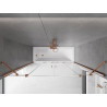 Mexen Velar Duo-Badewannenfaltwand, 2-flügelig, schiebbar, 200 x 150 cm, transparent, Roségold - 896-200-000-02-60
