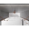 Mexen Velar Duo Badewannenabtrennung, 2-flügelig, verschiebbar, 180 x 150 cm, transparent, gebürstetes Kupfer