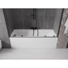Mexen Velar Duo-Duschwand 2-flügelig, verschiebbar 200 x 150 cm, transparent, gebürstetes Gun Gray - 896-200-000-02-66
