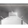 Mexen Velar Duo Badewannenabtrennung, 2-teilig verschiebbar, 160 x 150 cm, transparent, weiß - 896-160-000-02-20