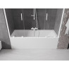 Mexen Velar Duo-Badewannenabtrennung, 2-flügelig, verschiebbar, 200 x 150 cm, transparent, weiß - 896-200-000-02-20
