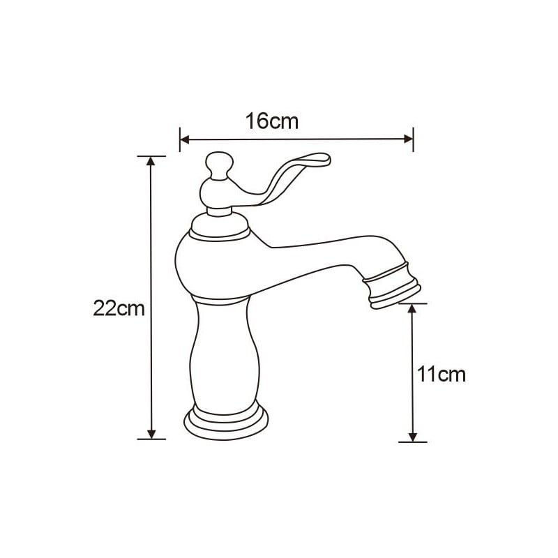 Mexen Vela Waschtischarmatur, schwarz - 744500-70