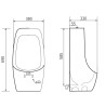 Mexen Oliver  hängendes Urinal, schwarz matt - 37016970