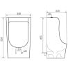 Mexen Nolan wandhängendes Urinal, weiß - 37065500