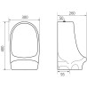Mexen Owen hängendes Urinal, weiß - 37074000