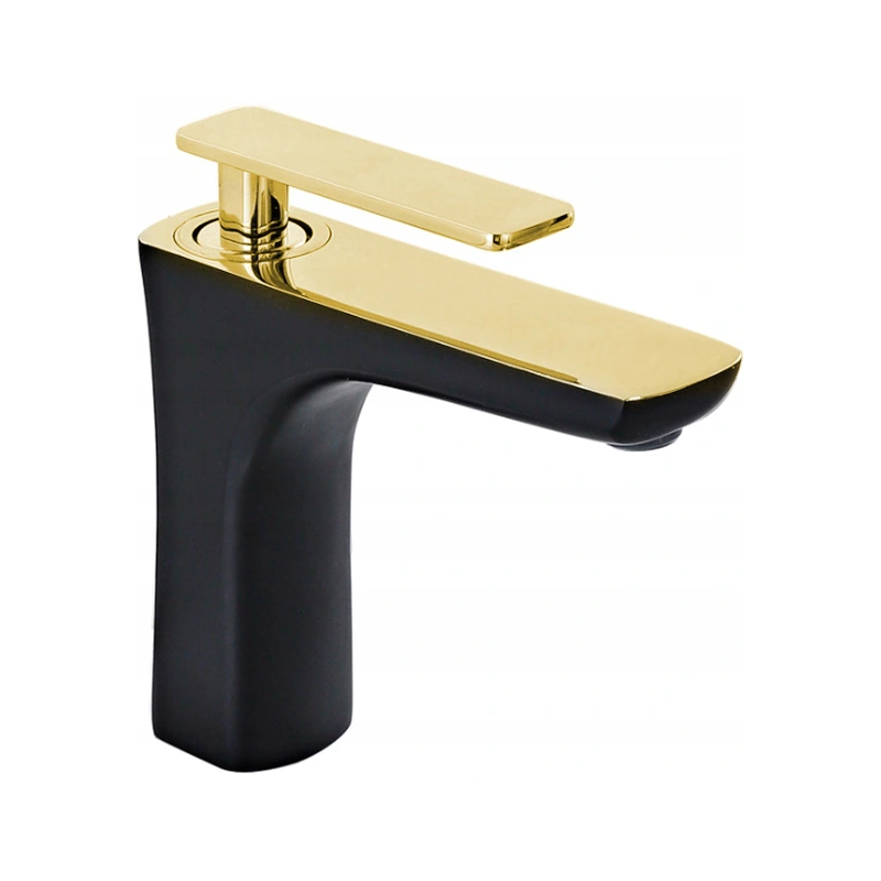 Mexen Indus Waschtischarmatur, schwarz/gold - 744600-75