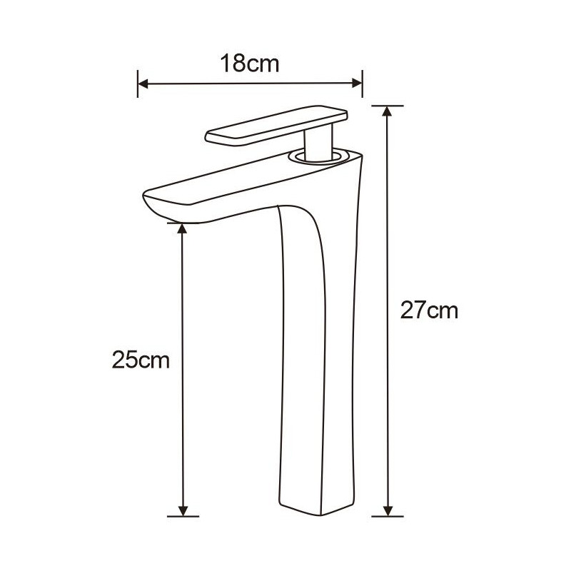 Mexen Indus hoher Waschtischarmatur, gold - 744610-50