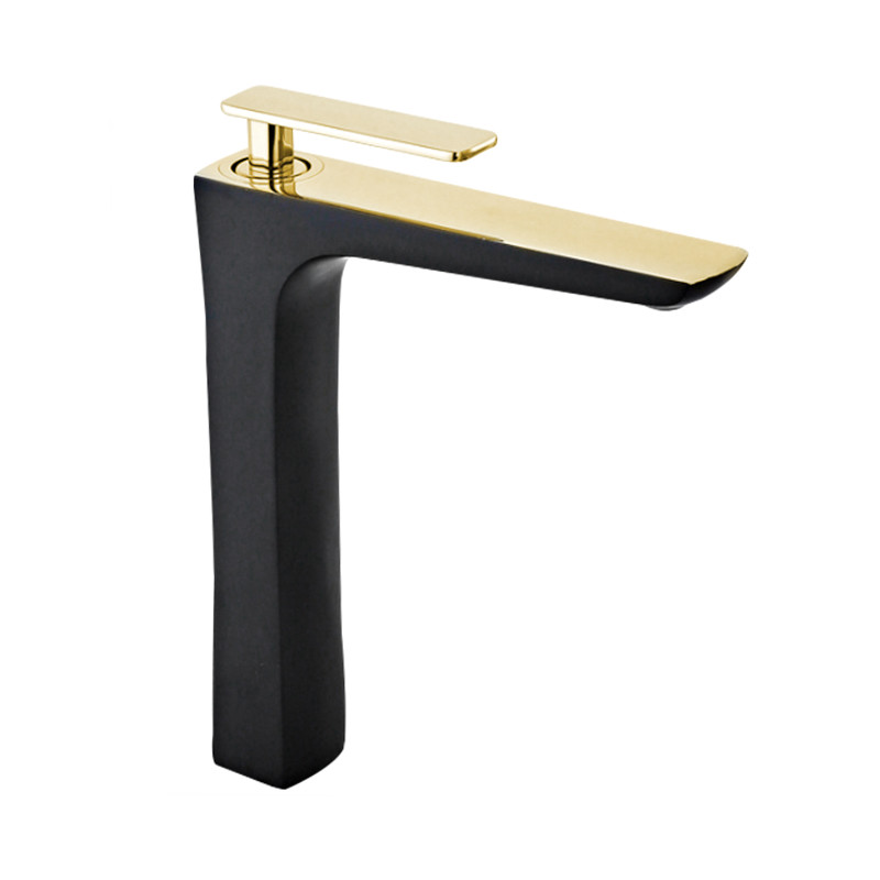 Mexen Indus hoher Waschtischarmatur, schwarz/gold - 744610-75