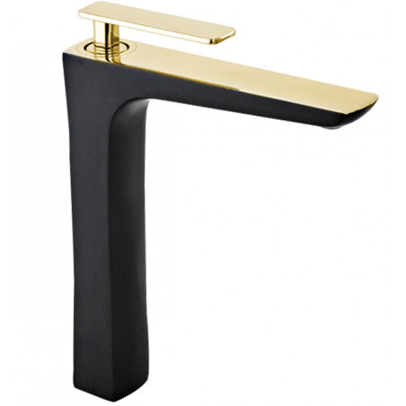 Mexen Indus hoher Waschtischarmatur, schwarz/gold - 744610-75