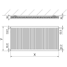 Mexen C11 Plattenheizkörper 400 x 700 mm, seitlicher Anschluss, 454 W, weiß - W411-040-070-00
