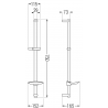 Mexen DB Duschstange mit Seifenschale 75 cm, schwarz - 79384-70